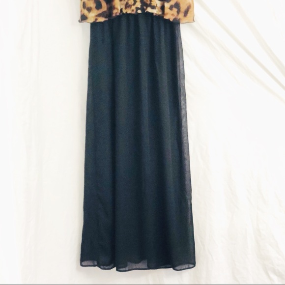 Cheetah Print Sheer Silk Casual Dress Size Large - Picture 2 of 8
